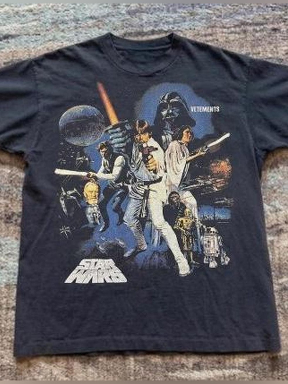 Gildan Black Star Wars Graphic Tee with Multicolor Print